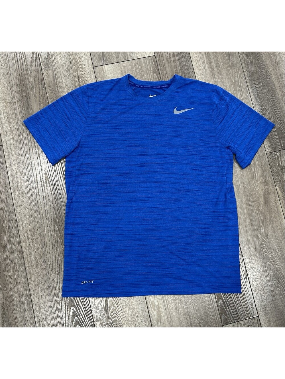 Nike Dri-Fit Men Size XL Blue Gym Athletic Crew-Neck T-Shirt